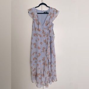 Lulus Blue Floral High-Low dress size M